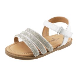 Wholesale Footwear Little Girl's Sandal White Strap (11-3)