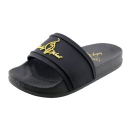Wholesale Footwear Little Girl Slide (11-3) Black 