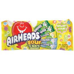 144 pieces of Airheads Springy Sour 5 Bar Packs Counter Display