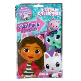 48 pieces Gabbys Dollhouse 4crayons, 25stickers, 24pg Fun Size Color Book - Coloring & Activity Books