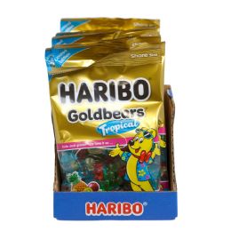 20 pieces of Haribo Limited Edition Goldbears Tropical 8 Oz Peg Bag In Counter Display