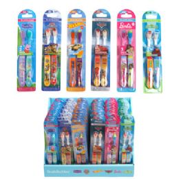 72 pieces Toothbrush Kids 2pk Licensed 72pc Pdq Display 6assorted - Toothbrushes and Toothpaste