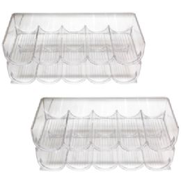 2 pieces Wine/water Bottle Rack 2-2pc Set 18.9x8x4 Linus Stackable Polyethylene Terephthalate No Online Sales - Home Accessories