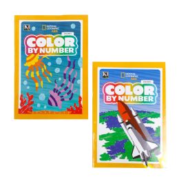 48 pieces National Geographic Kids Color By Number 2 Assorted In Floor Display - Coloring & Activity Books