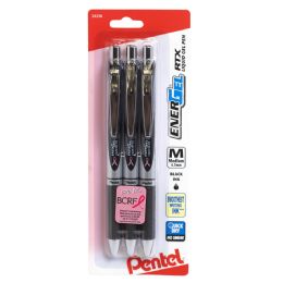 36 pieces Pentel Energel Rtx Bca 3pk Gel Pens Black Ink 0.7mm Retractable  Carded Peggable - Pens & Pencils