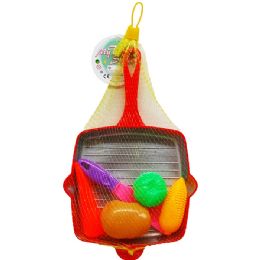 72 Sets 6pc Cooking Play Set In Pegable Net Bag - Kitchen Utensils