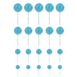 72 pieces Foam Ball Cake Toppers 20pc/bag - Blue - Baking Supplies