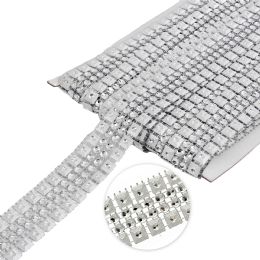 12 of 30mm Square And Bead Trimming 10yds - Silver