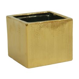 36 pieces of Square Ceramic Vase 3" - Gold