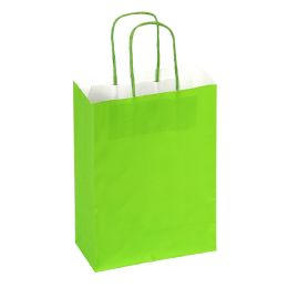 36 pieces Paper Bags With Handles For Favors & Gifts 8-inch 12pc - Apple Green - Favor Bags & Boxes