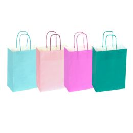 36 pieces Paper Bags With Handles For Favors & Gifts 8-inch 12pc - Mix Color - Favor Bags & Boxes