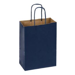 36 pieces Paper Bags With Handles For Favors & Gifts 8-inch 12pc - Navy - Favor Bags & Boxes