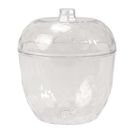 24 pieces Plastic Apple Shape Dessert Cup With Cap 7oz 6pc/bag - Food Storage Containers