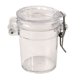 24 pieces Plastic Round Clip Top Storage Jar 2oz 6pc/bag - Food Storage Containers