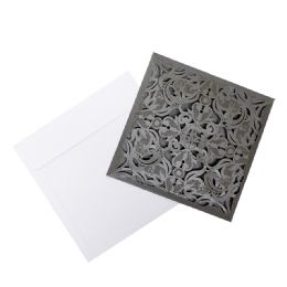 24 Wholesale Invitation Cards 8pc/bag - Silver