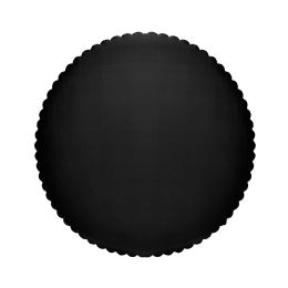 16 pieces Scalloped Coated Cake Board 18-inch 6pc- Black - Baking Supplies