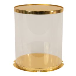 24 pieces Cylinder Cake Box 12" - Gold - Food Storage Containers