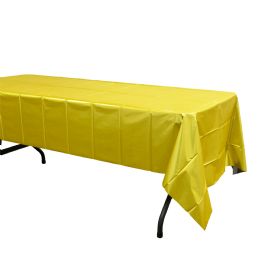 48 pieces Plastic Foil Table Cover 54" X 108" - Matte Gold - Table Cloth