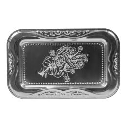 60 pieces Metal Rectangular Serving Tray With Decorative Edge - Serving Trays