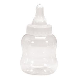 24 pieces Plastic Baby Bottle 13 1/2-inch - White - Baby Shower
