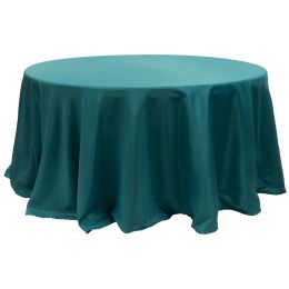 12 pieces Value Round Polyester Table Cover 120" - Emerald Green - Table Cloth
