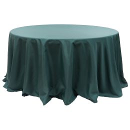 12 pieces Value Round Polyester Table Cover 120" - Hunter Green - Table Cloth