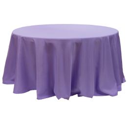 12 pieces Value Round Polyester Table Cover 120" - Lavender - Table Cloth