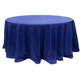 12 pieces Value Round Polyester Table Cover 120" - Royal Blue - Table Cloth
