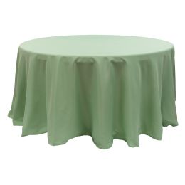 12 pieces Value Round Polyester Table Cover 120" - Sage - Table Cloth