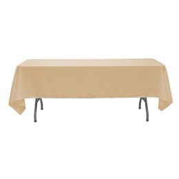 24 pieces Value Rectangle Polyester Table Cover 60" X 102" - Champagne - Table Cloth