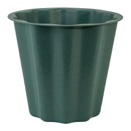 12 pieces Plastic Floral Container 10" - Dark Green - Garden Planters and Pots
