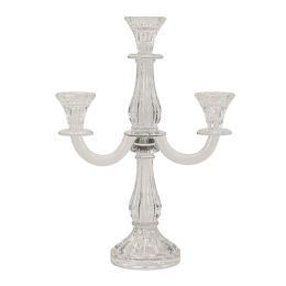 6 pieces Crystal 3 Head Candle Holder Table Centerpiece 13.75-inch - Candles & Accessories