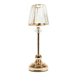 12 pieces Crystal Empire Lamp Shade Candle Holder 15-inch - Gold - Candles & Accessories