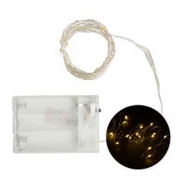 48 pieces 20 Led Fairy String Light With Timer - Warm White - LED Party Supplies