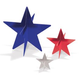 144 pieces of 3-D Foil Star Centerpieces