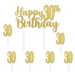 144 pieces of Happy  30th  Birthday Cake Topper