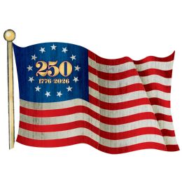 144 pieces of Semiquincentennial Flag Cutouts