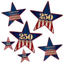 168 pieces of Semiquincentennial Star Cutouts
