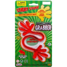 144 Pieces 12" Sticky Double Hand Grabber On Blister Card 2 Asst Styles - Novelty & Party Sunglasses