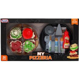 12 Sets 30pc My Pizzeria Play Set In Window Box - Kitchen Utensils