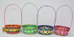 36 Pieces 8 Inch Easter Bamboo Basket - Easter
