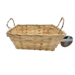 24 Pieces Bamboo Basket Rectangle 10.6 X 8.3 in - Organizer