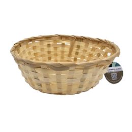 24 Pieces Bamboo Basket Round Dia. 10.24 in - Storage & Organization