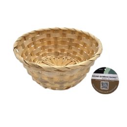 48 Pieces Bamboo Basket Round Dia. 7.87 in - Storage & Organization