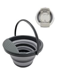12 of Collapsible Plastic Bucket Round Two Tone Med 8 Liter