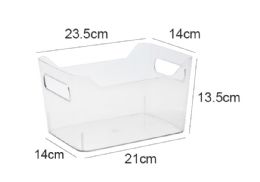 24 Pieces Multipurpose Storage Bin W/handle Clear Pet Rect. Small - Storage & Organization
