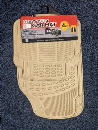 6 Pieces Car Mat Heavy Duty Deluxe 4 Pcs Beige - Auto Accessories