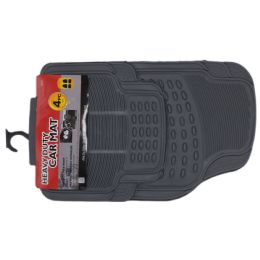 6 Pieces Car Mat Heavy Duty Deluxe 4 Pcs Grey - Auto Accessories