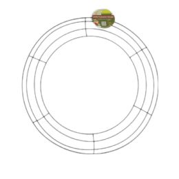 24 Wholesale Wire Flower Wreath Frame Form Green - Round