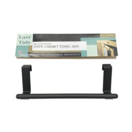 24 Pieces Over Cabinet Towel Rail 23cm Matte Black - Storage & Organization
